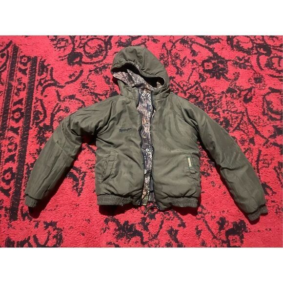 Boys Kids Reversible Remington Camouflage Hooded Coat Jacket SZ 12/14 L Large - Picture 2 of 16